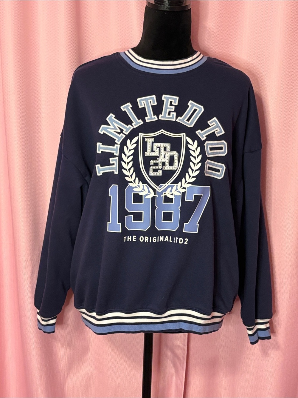 Limited Too Varsity Logo Pullover Sweatshirt